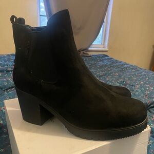 Women’s black heel ankle boots